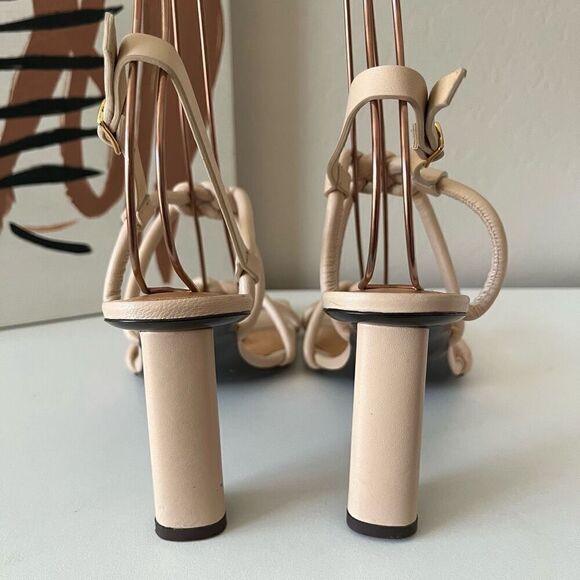 Frame‎ Le Hendrix Slingback Leather Heeled Sandals Cream Size 38 - Picture 7 of 11